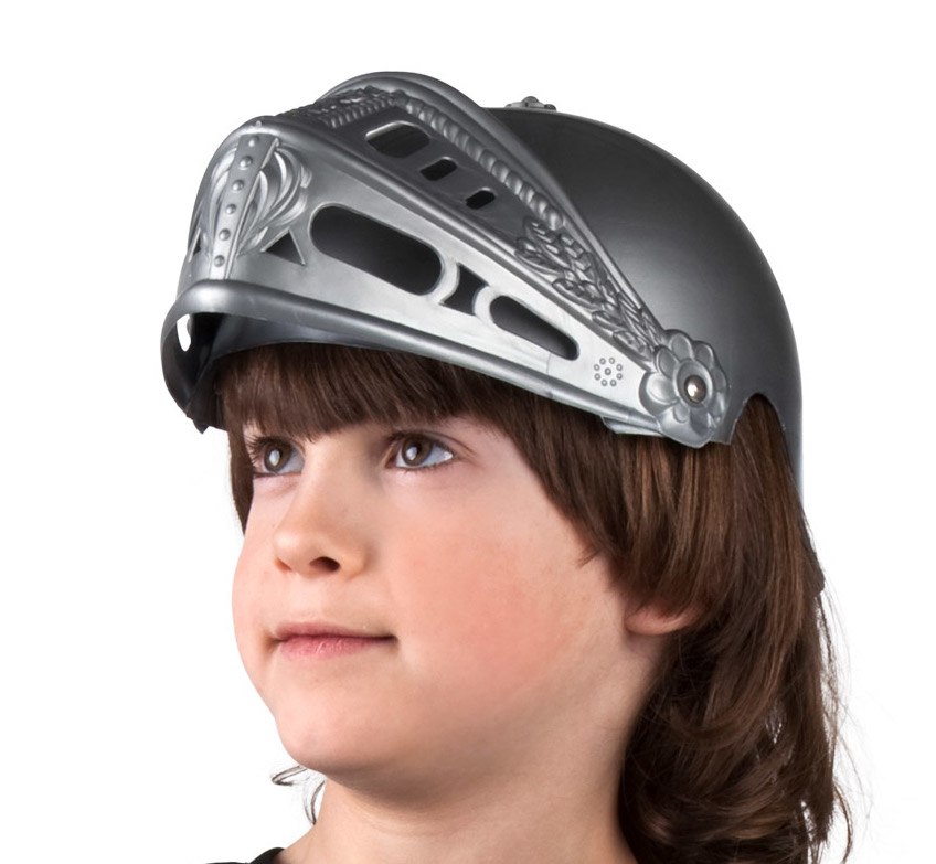 Ritter Helm grau für Kinder