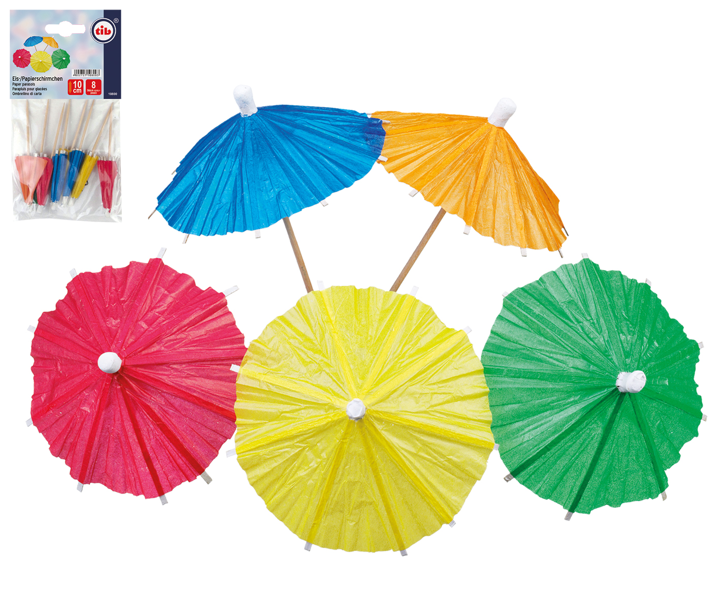 Papierschirmchen 8 Stück Packung