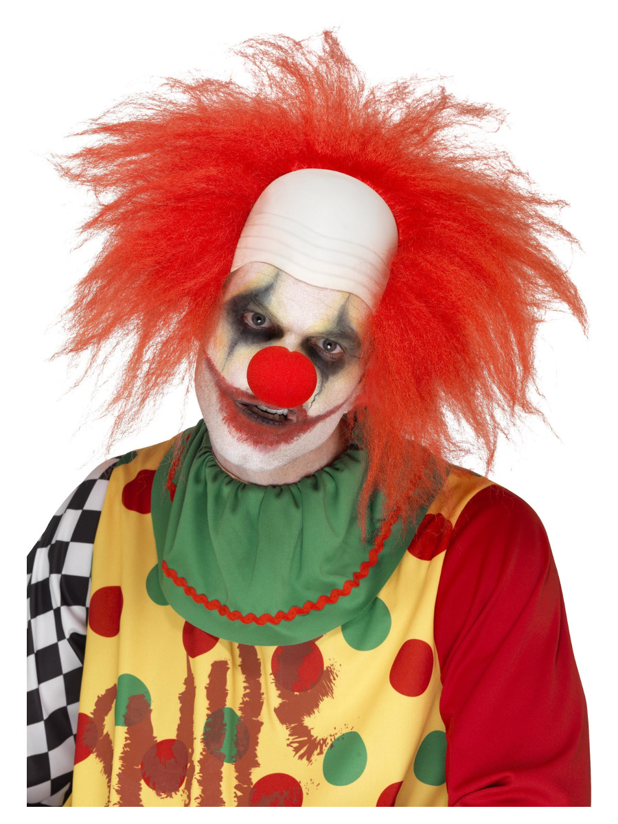 Clown Glatze mit rotem Haar