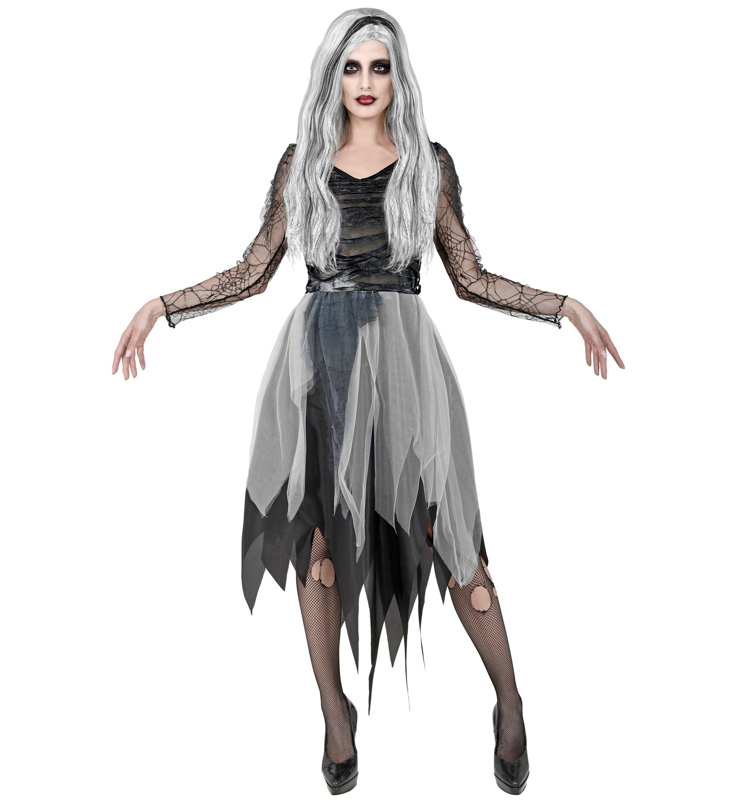 Ghostly Spirit Kleid X-SMALL grau