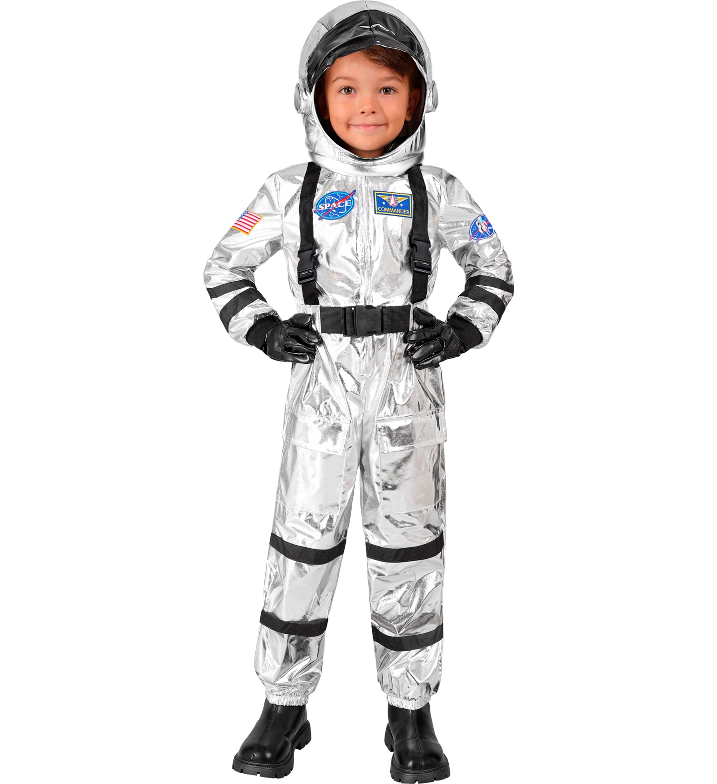Silber Astronauten Overall  128  mit Helm