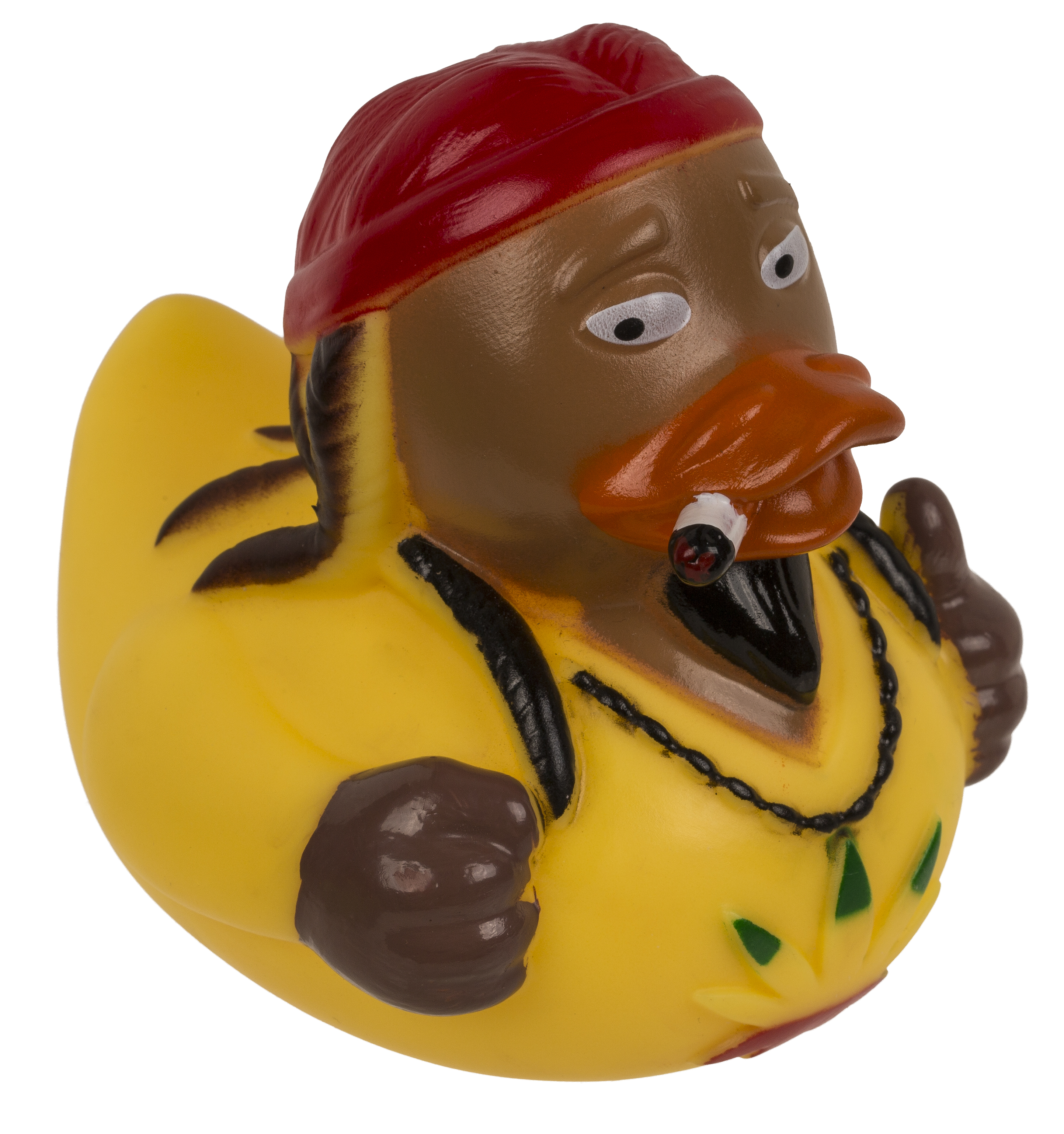 Badeente Rasta ca. 9x8x9cm