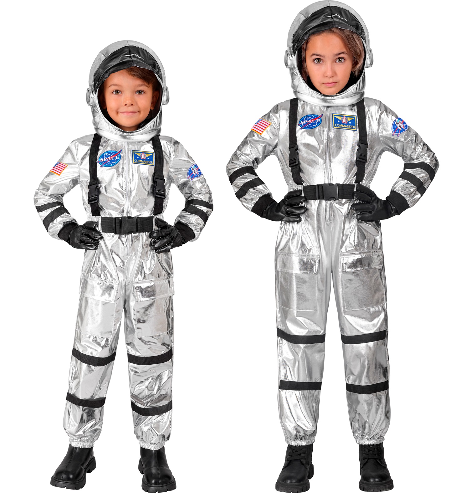 Silber Astronauten Overall  140  mit Helm