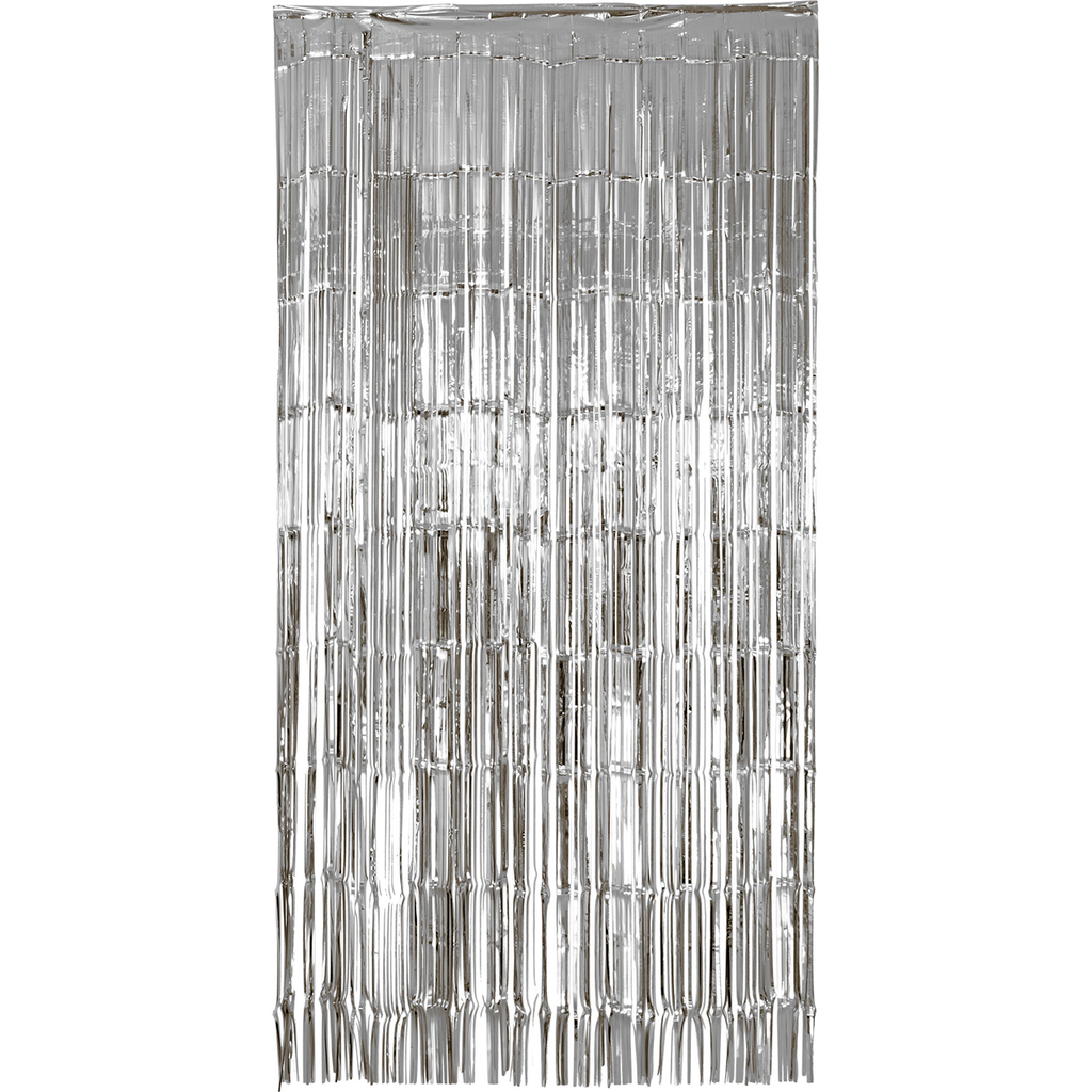 Folienfransen Vorhang silber