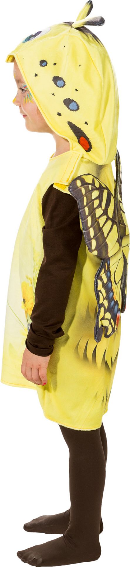 Gelbe Schmetterling Weste Größe 104 mit Kapuze und Flügel