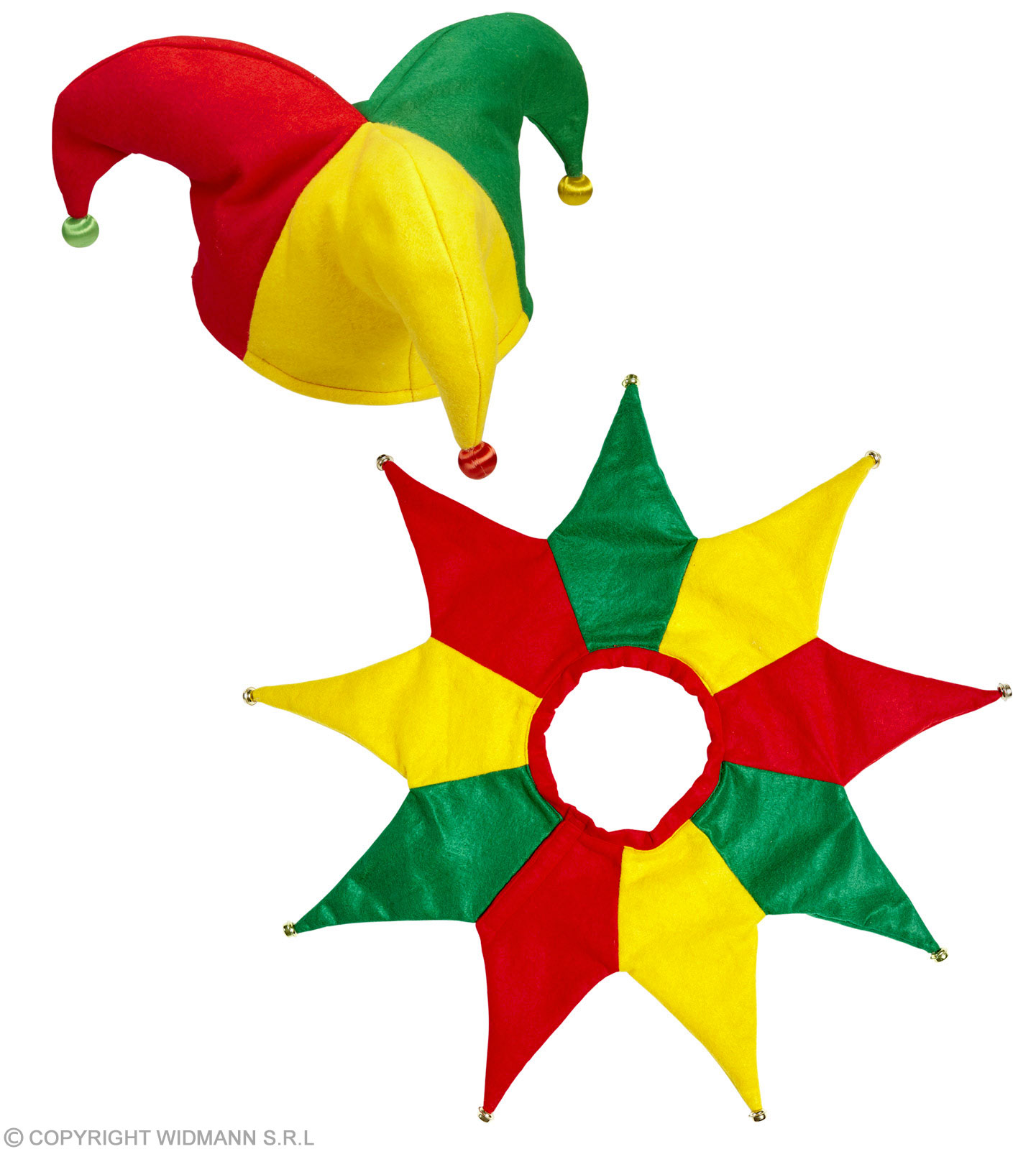 Hofnarren Set Mütze und Kragen