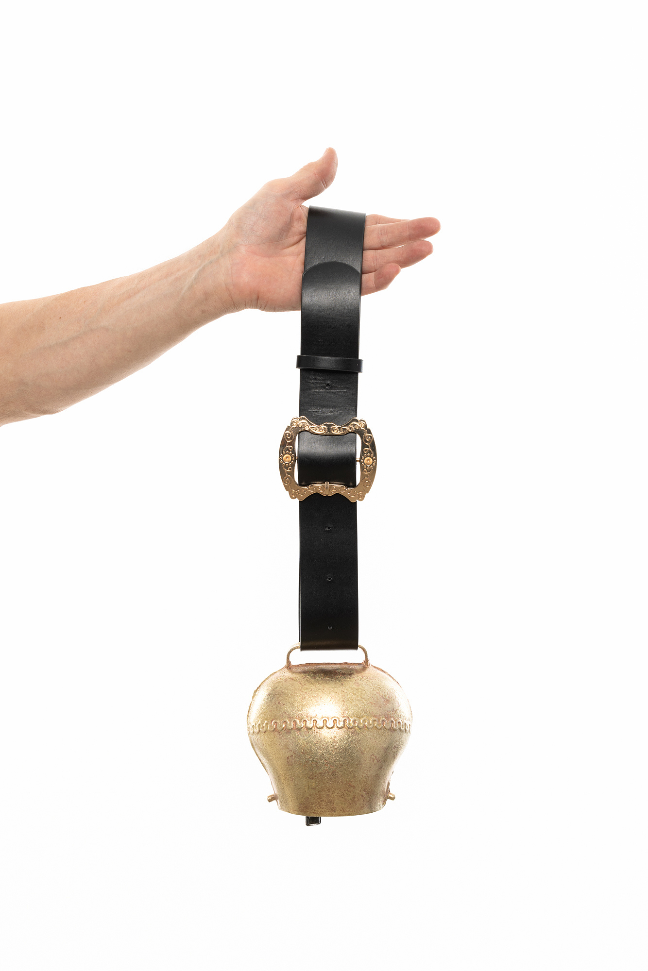 Glocke Schmiedeeisen Gold  ca.16,5x17,5cm