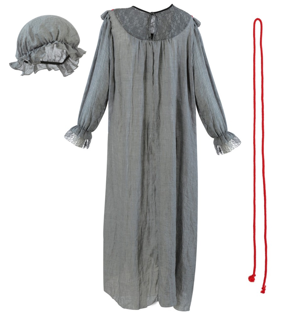 Großmutter Kleid Grau Gr.38 mit Haube