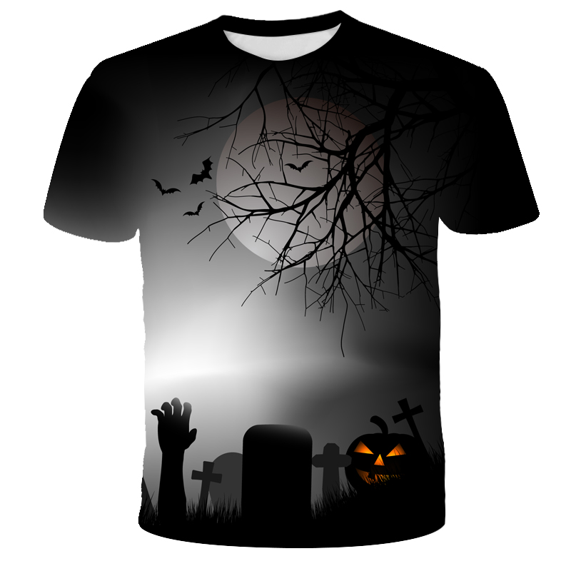 Halloween T-Shirt   X-SMALL  3D Druck grau  (M)