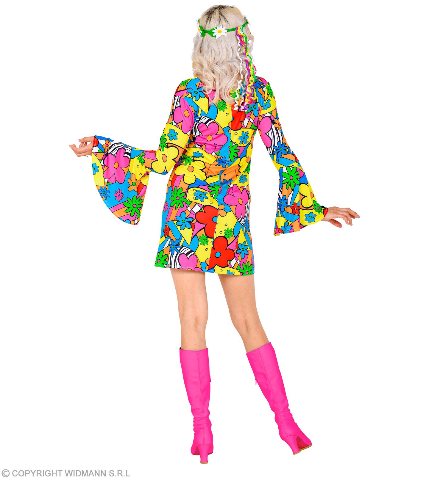 70er Groovy Style Kleid  MEDIUM