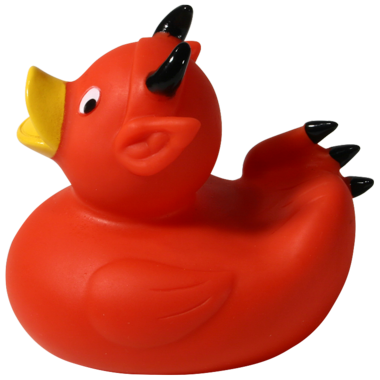 Rote Teufel Badeente  8cm