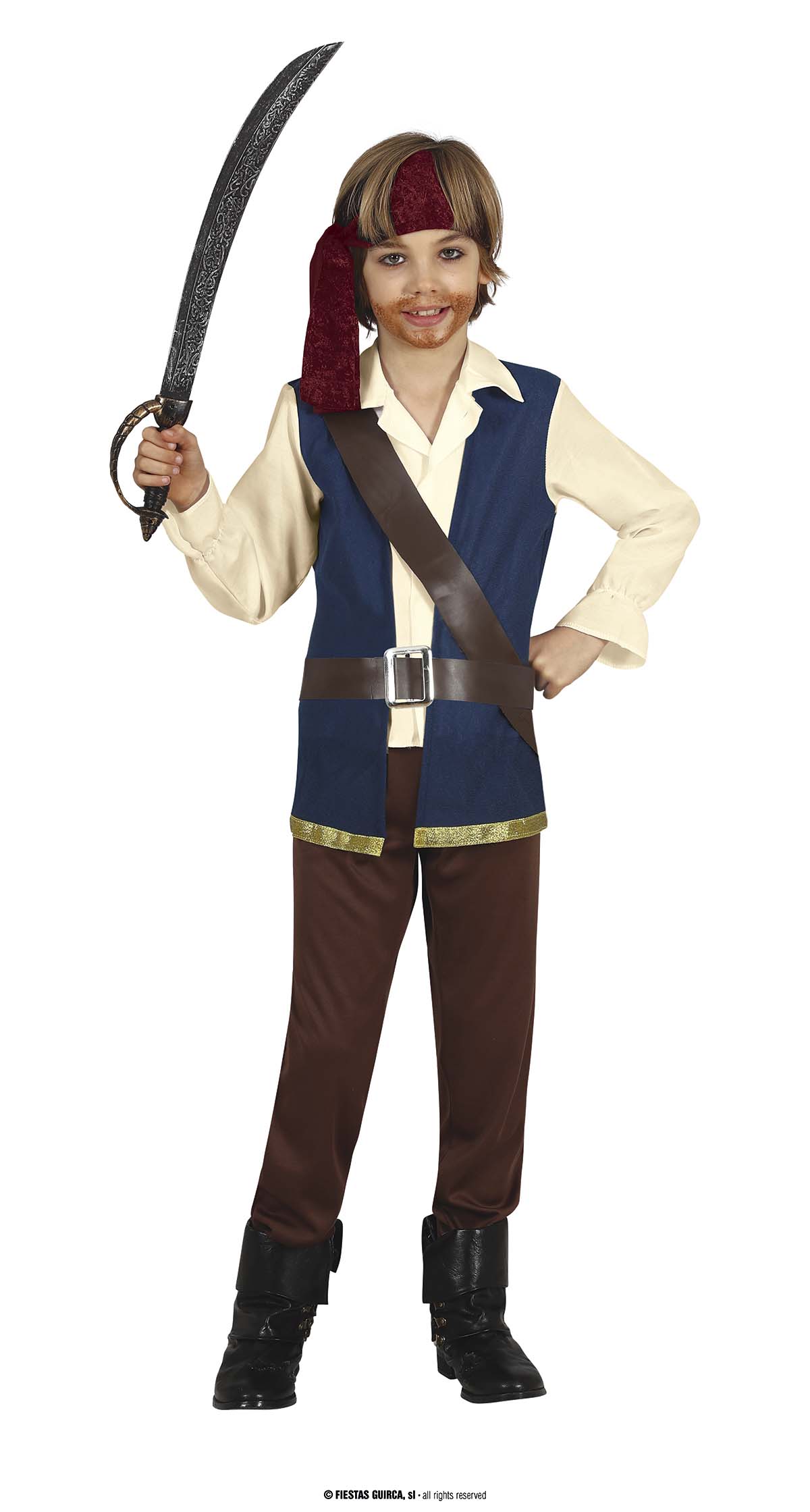 Pirat Boy  blau-braun 7-9 Jahre