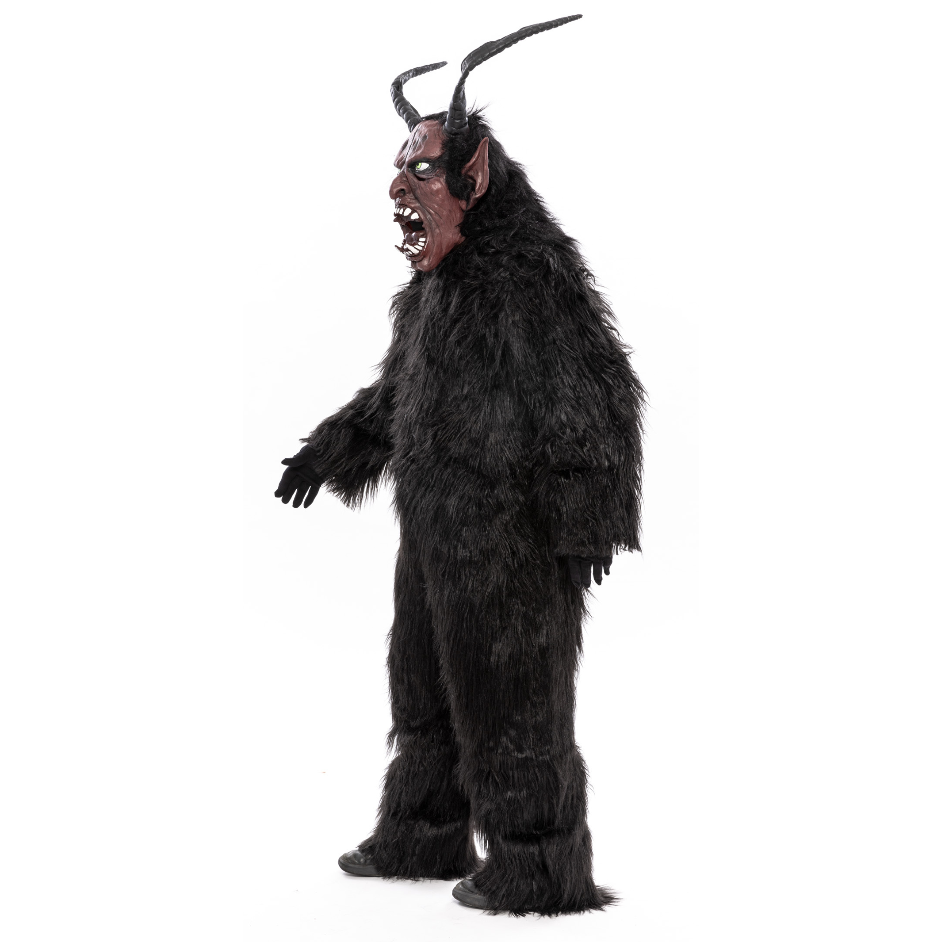 Krampus SET Overall  XL und Maske mit langen Hörnern