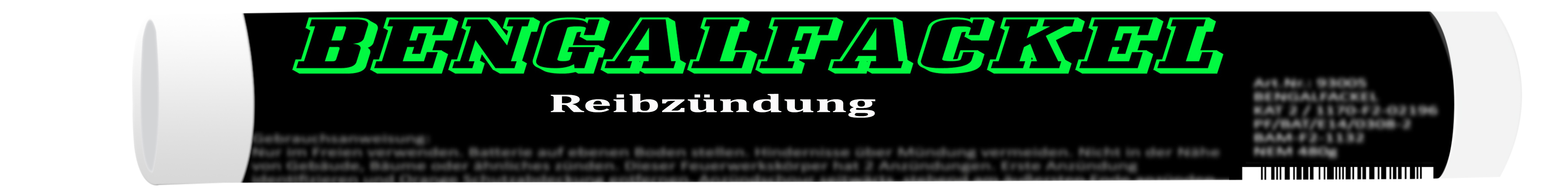 Bengalische Handfackel GRÜN 90 Sekunden