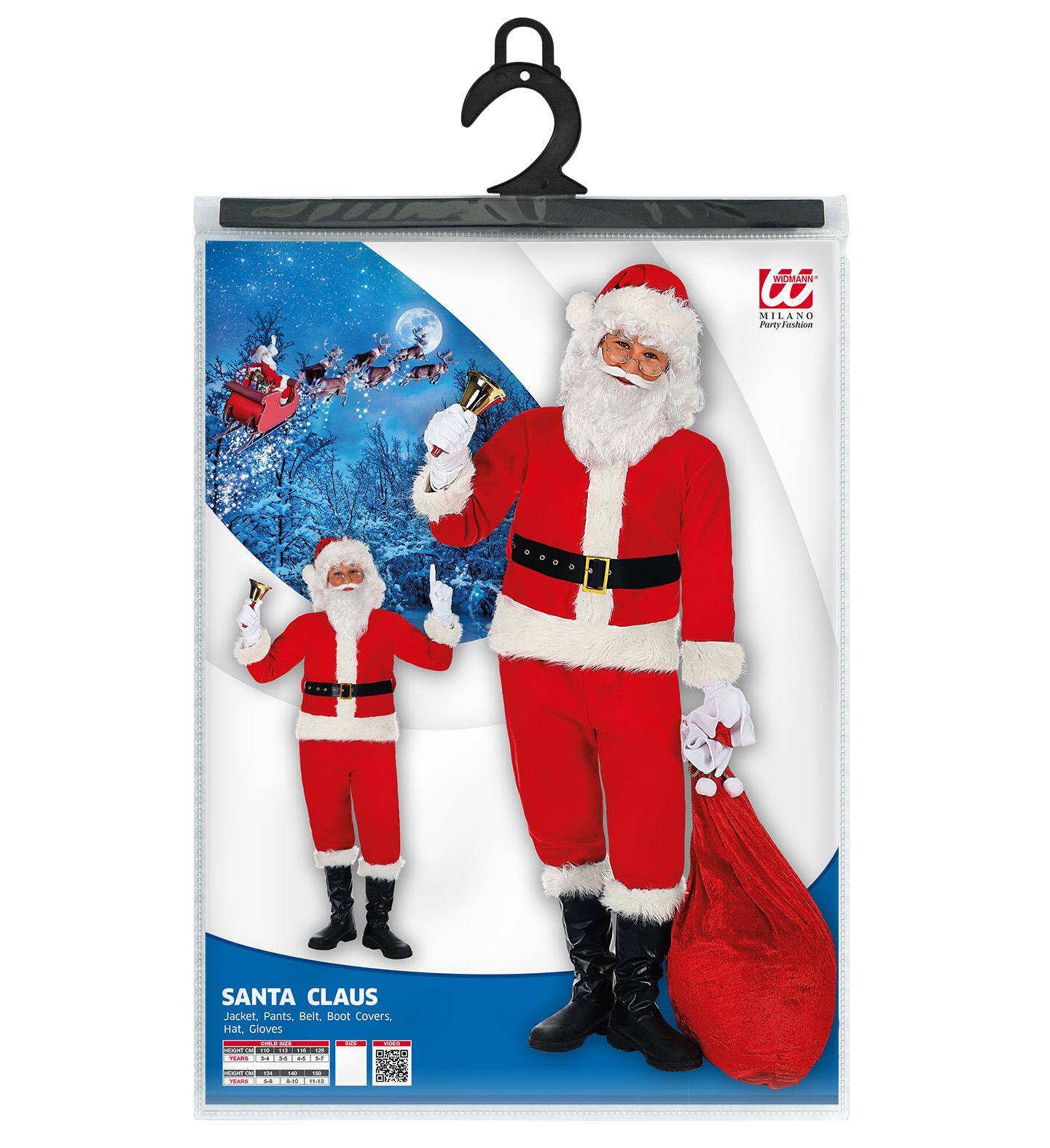 Weihnachtsmann Kostüm für Kinder Größe 140