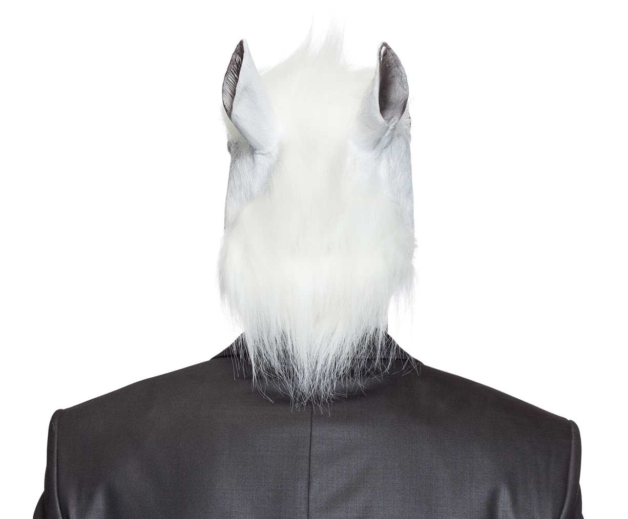 Gummimaske Pferd weiss