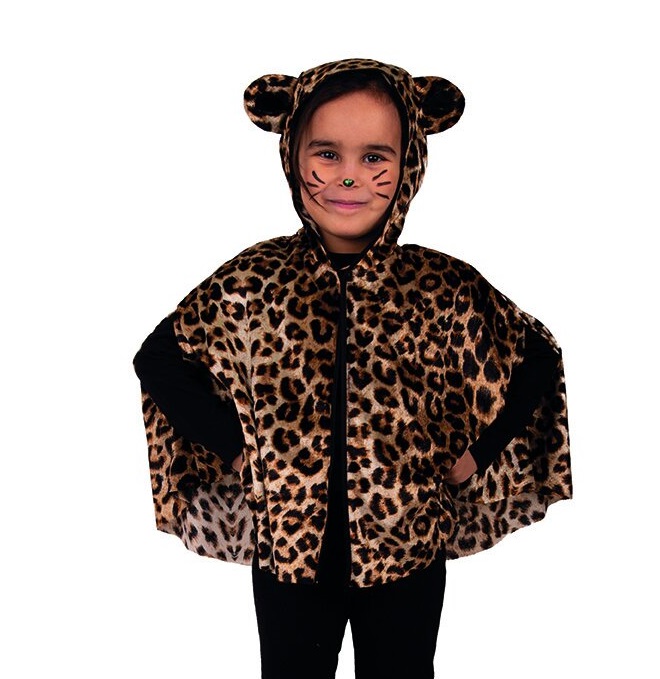 Leoparden Umhang Gr. 116/128