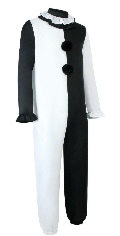 Horror Clown Overall schw.-weiß MEIDUM