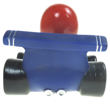 Blaue Rennfahrer Badeente  8cm