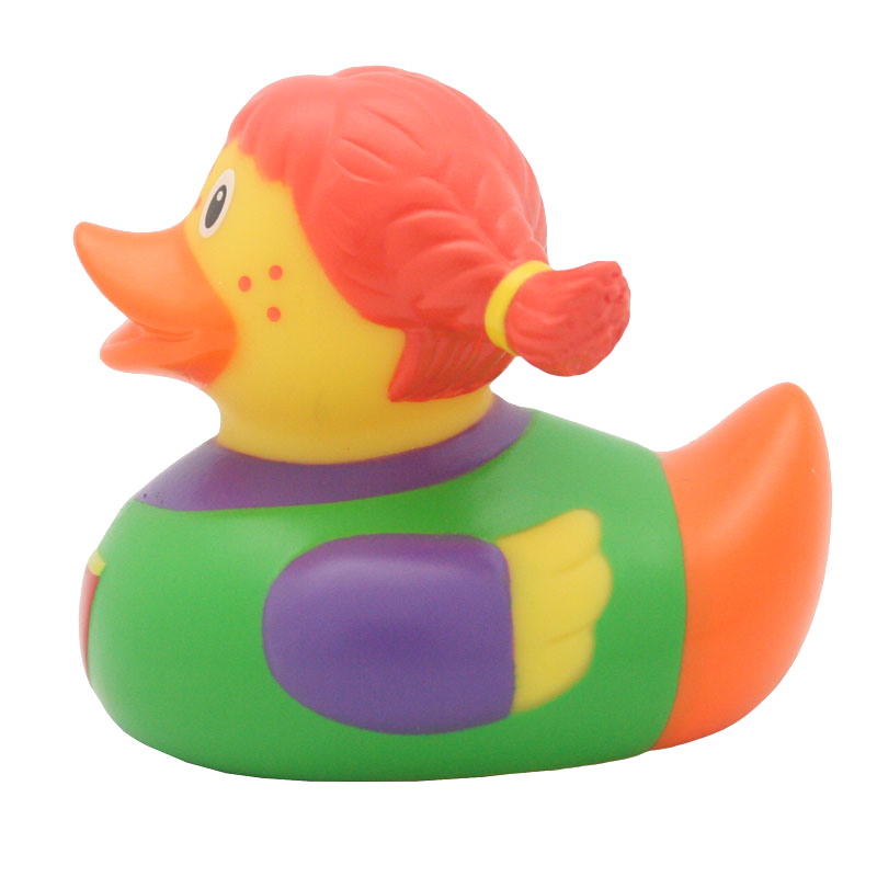 Lotti mit den orangen Zöpfen Quietschente  ca. 8,5cm