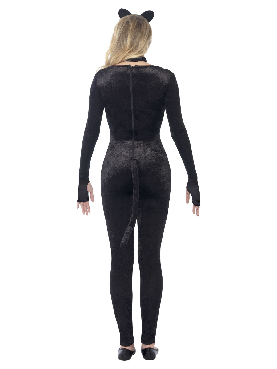 Schwarzer Katzen Overall für Damen SMALL