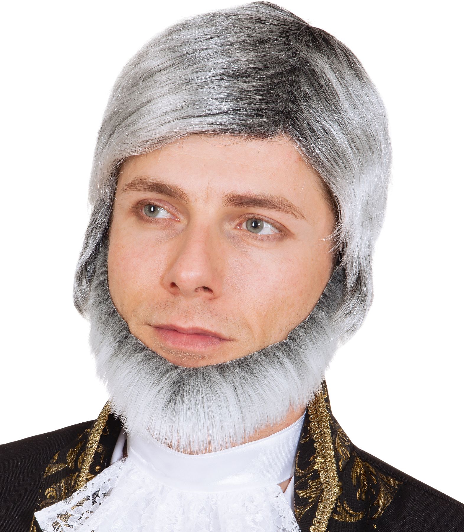 Herrenperücke grau