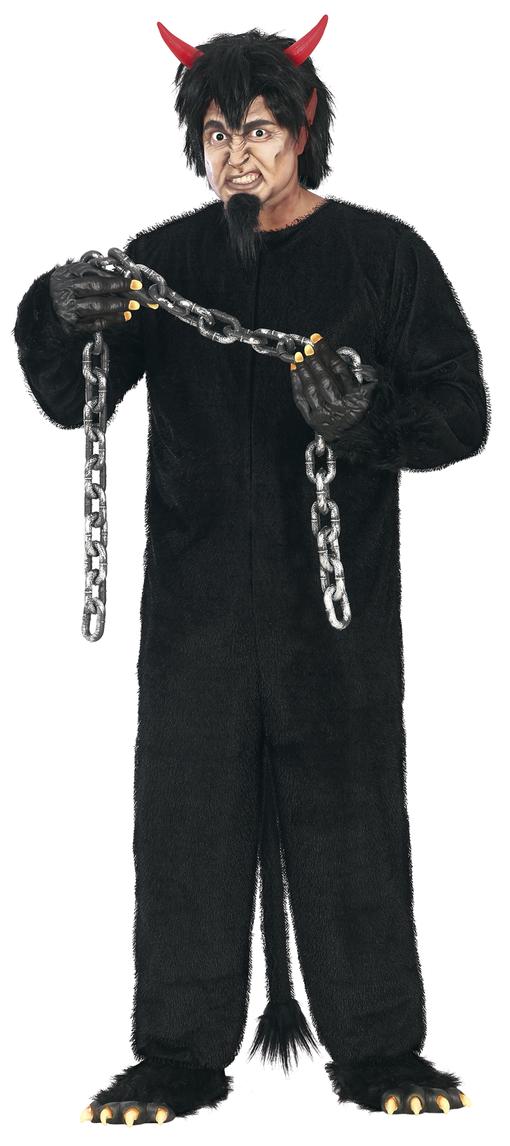 Schwarzer Kurzhaar Plüsch Overall 52-54   L