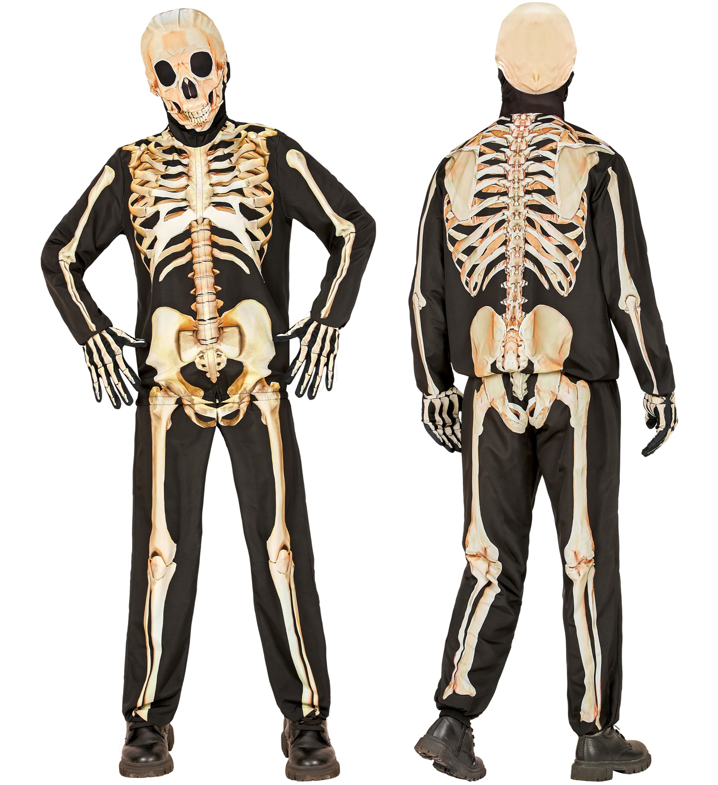 Skelett Kostüm Gr.158  Oberteil,Hose,Maske,Handschuhe