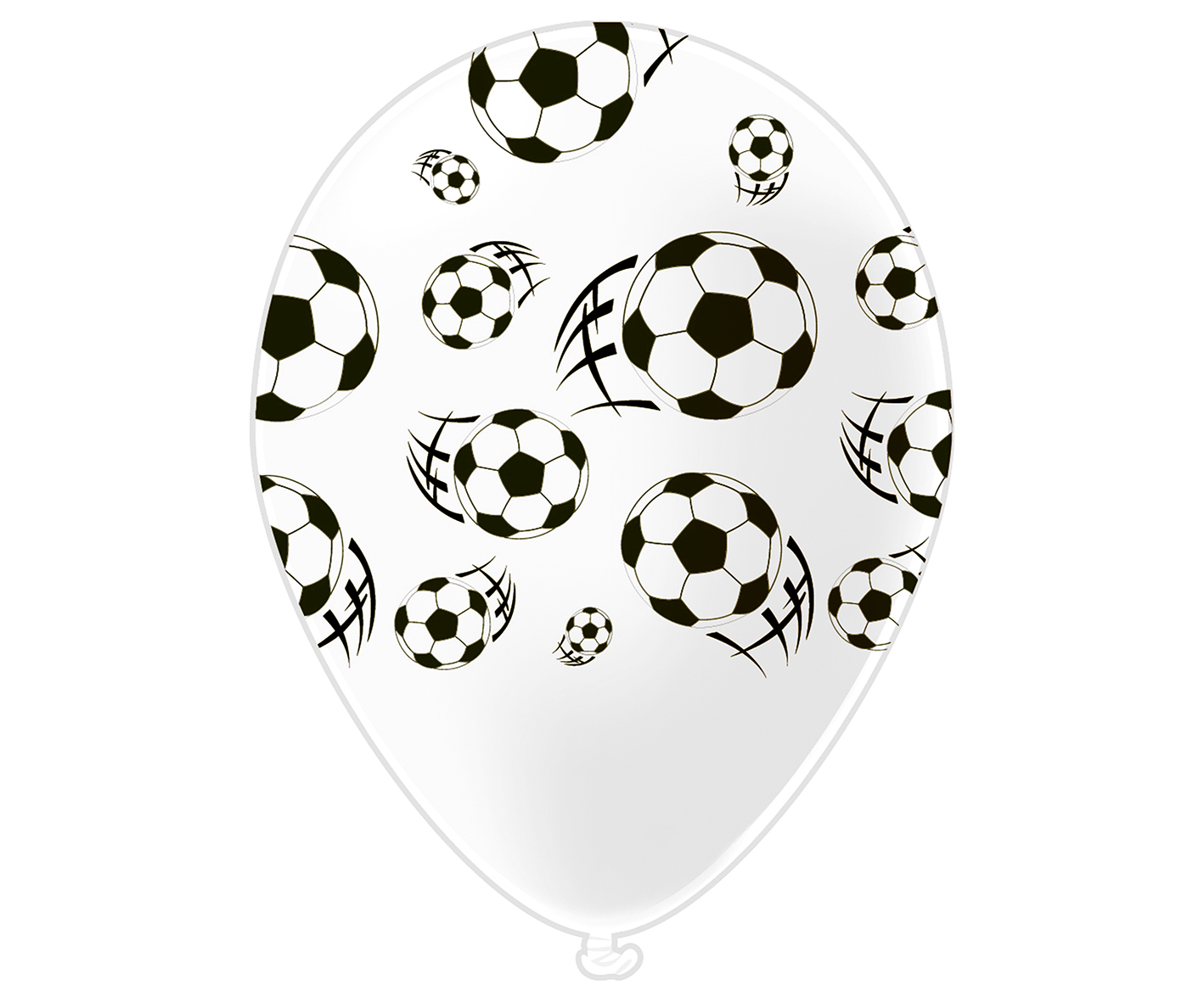 5 Stück Luftballons mit Fussball Motiv