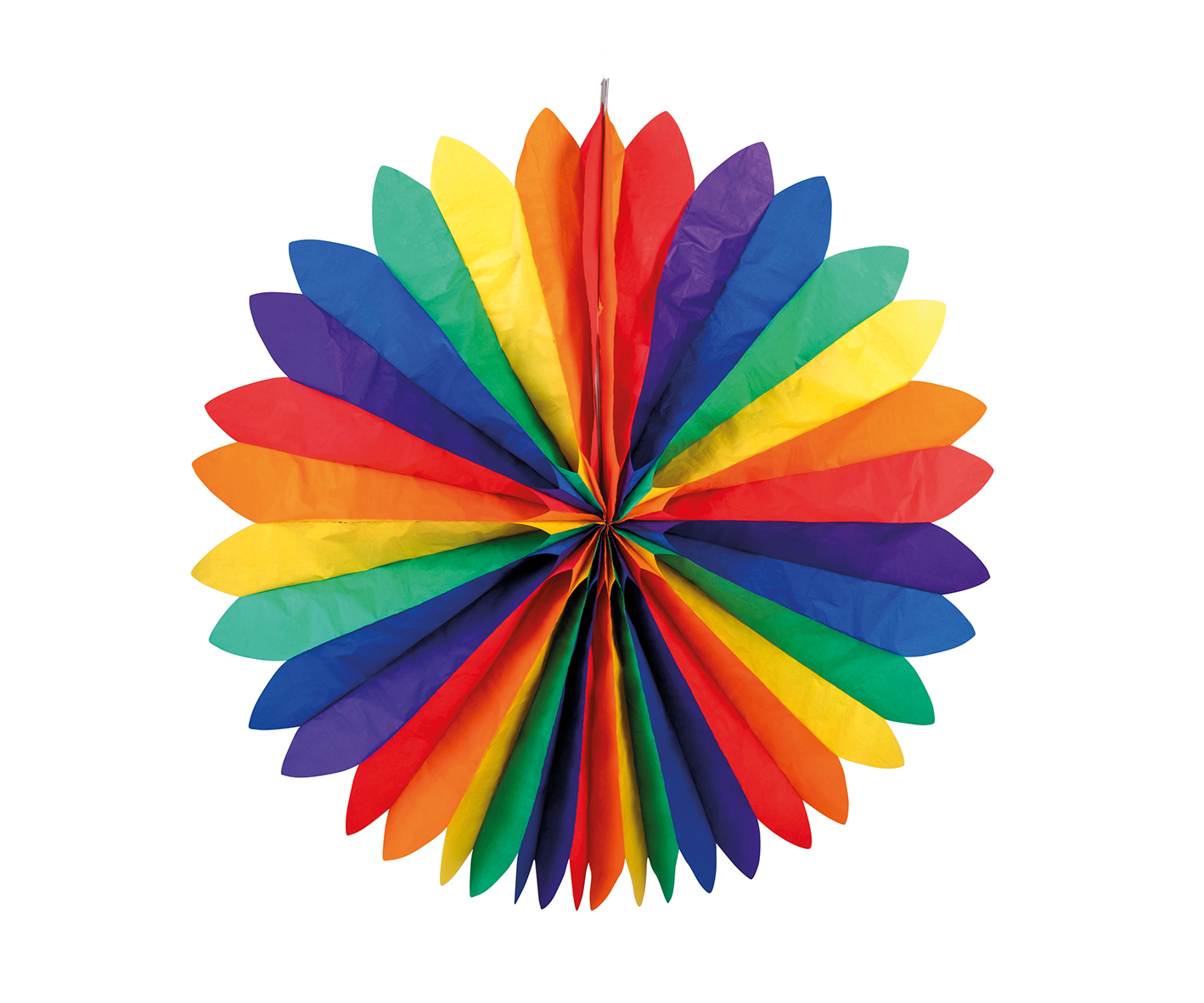 Großer Fächerlampion Regenbogen