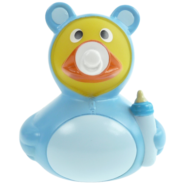 Baby Boy Badeente hellblau 8cm