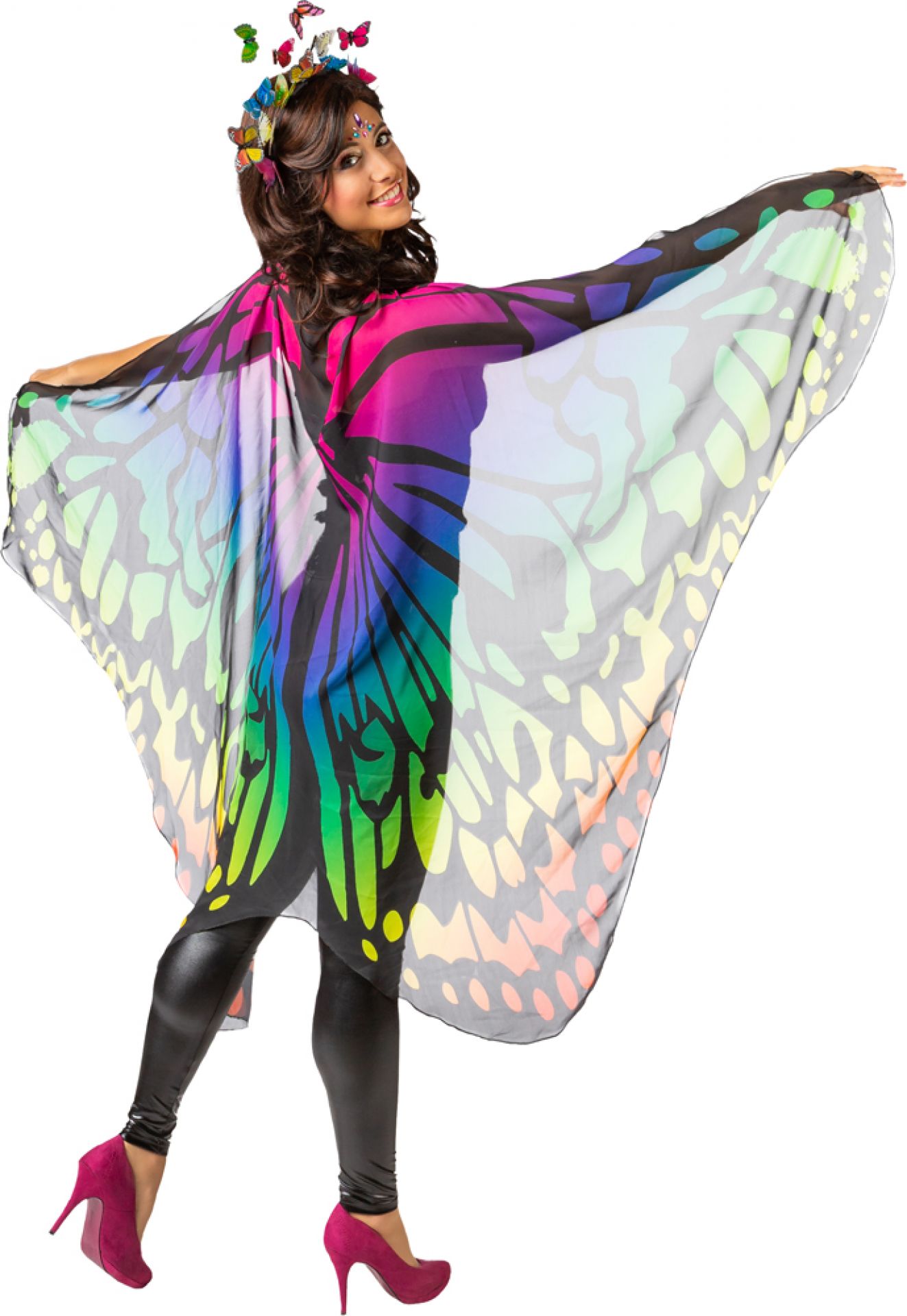 Schmetterling Umhang Regenbogen