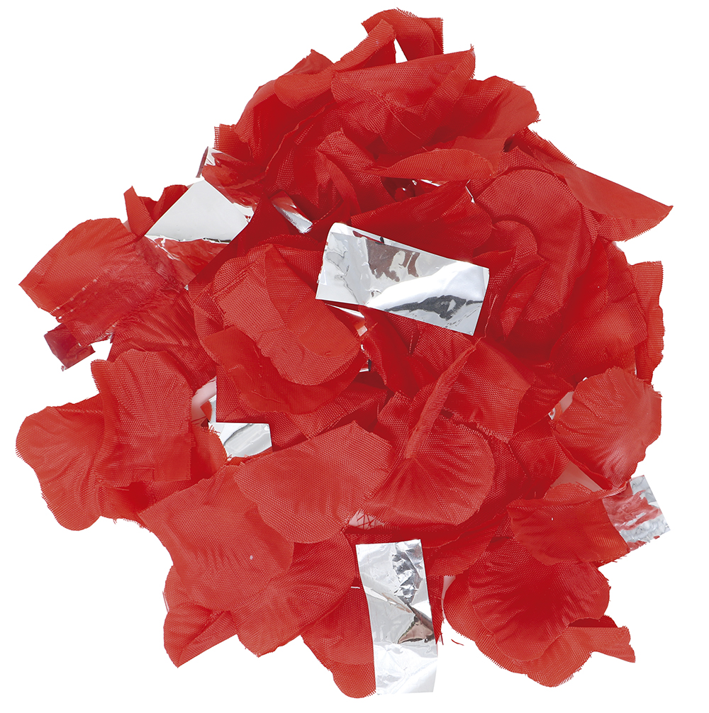 3er Pkg. Konfetti Shooter mit Rosenblätte 50cm ROT