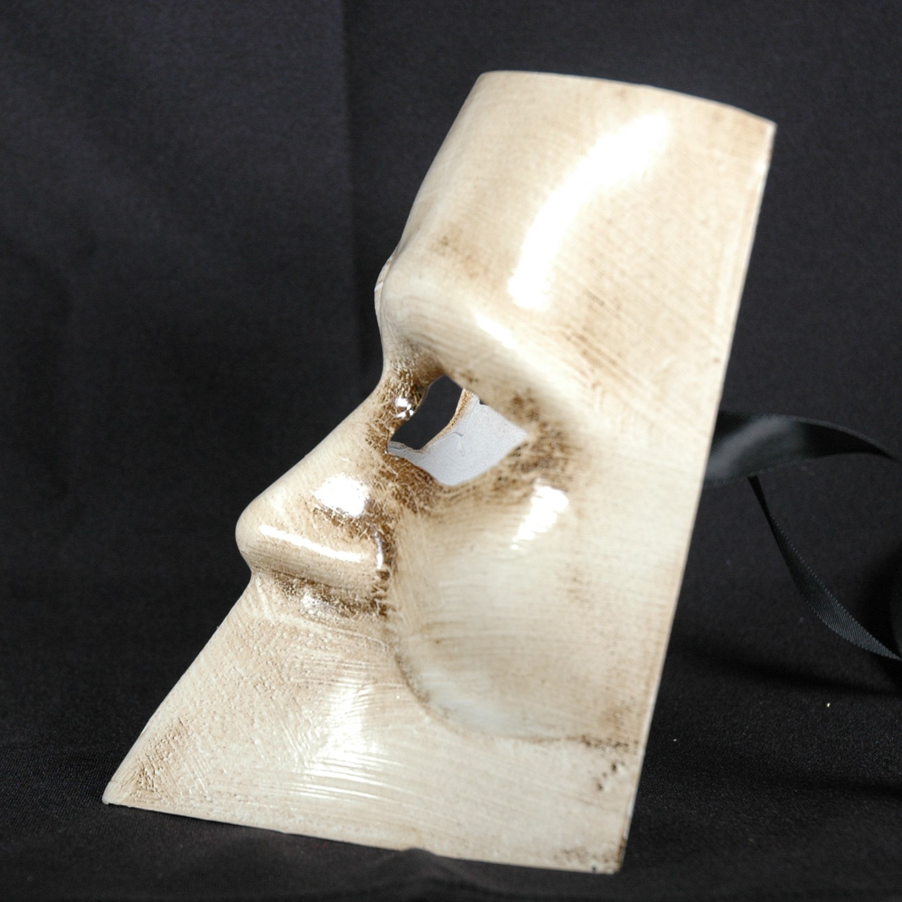 Venezianische Herren Maske Modell  "Bauta"  osso