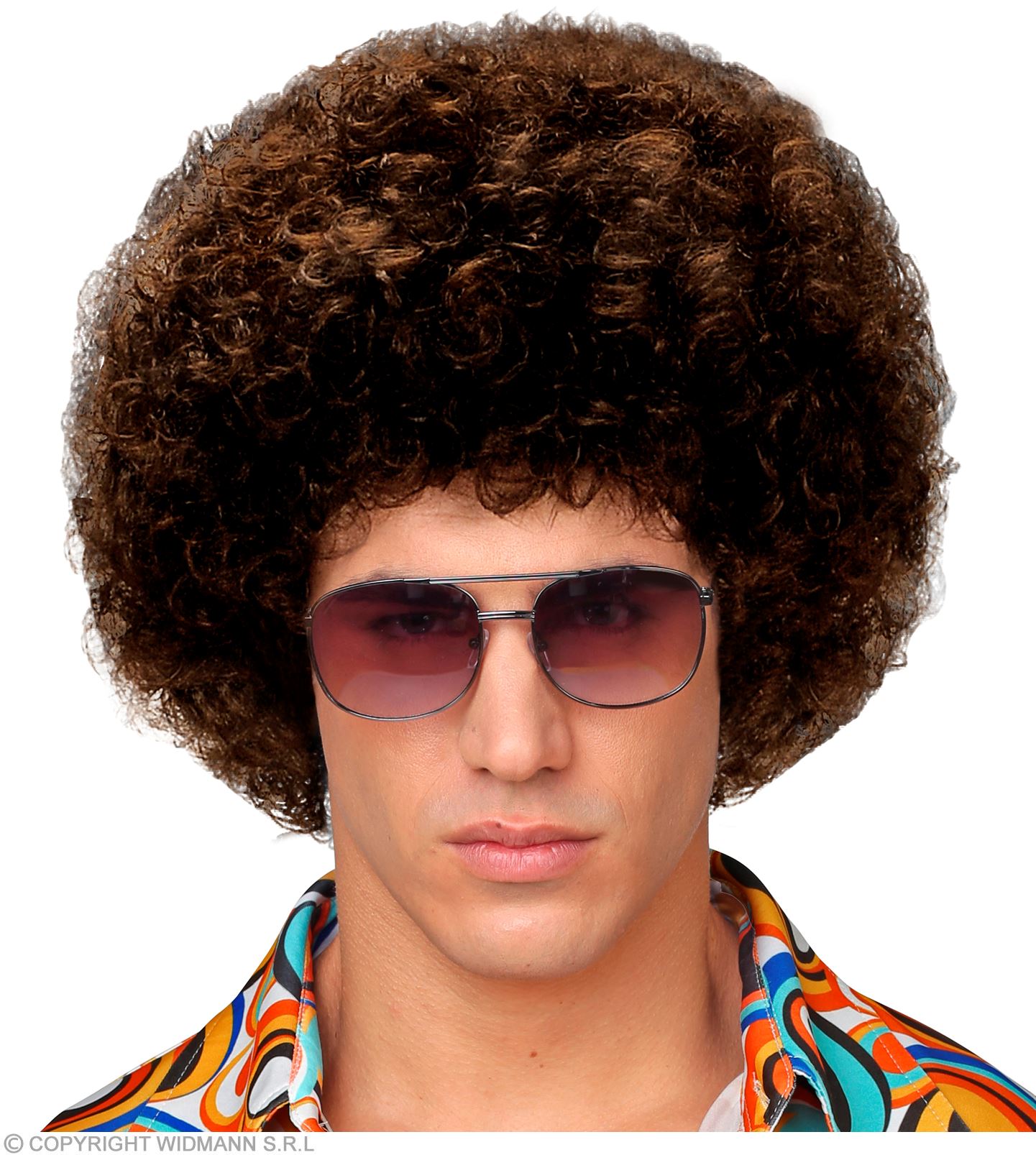 Locken Perücke braun