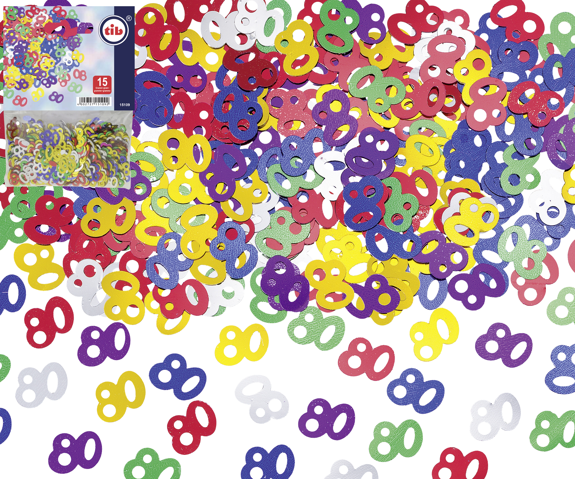 Deko Konfetti Happy Birhtday 80er