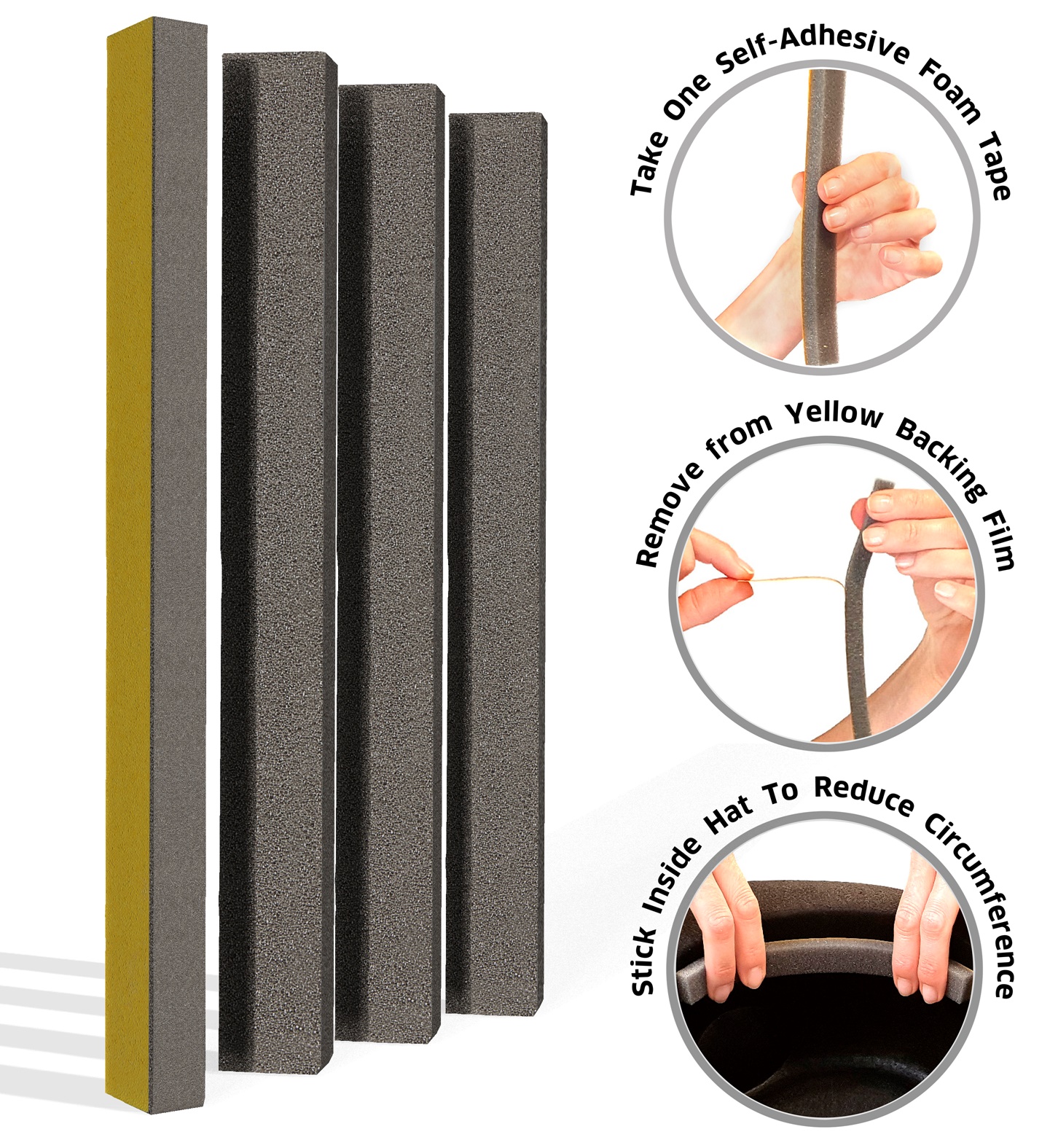 4er Pkg. selbstklebende Schaumstreifen