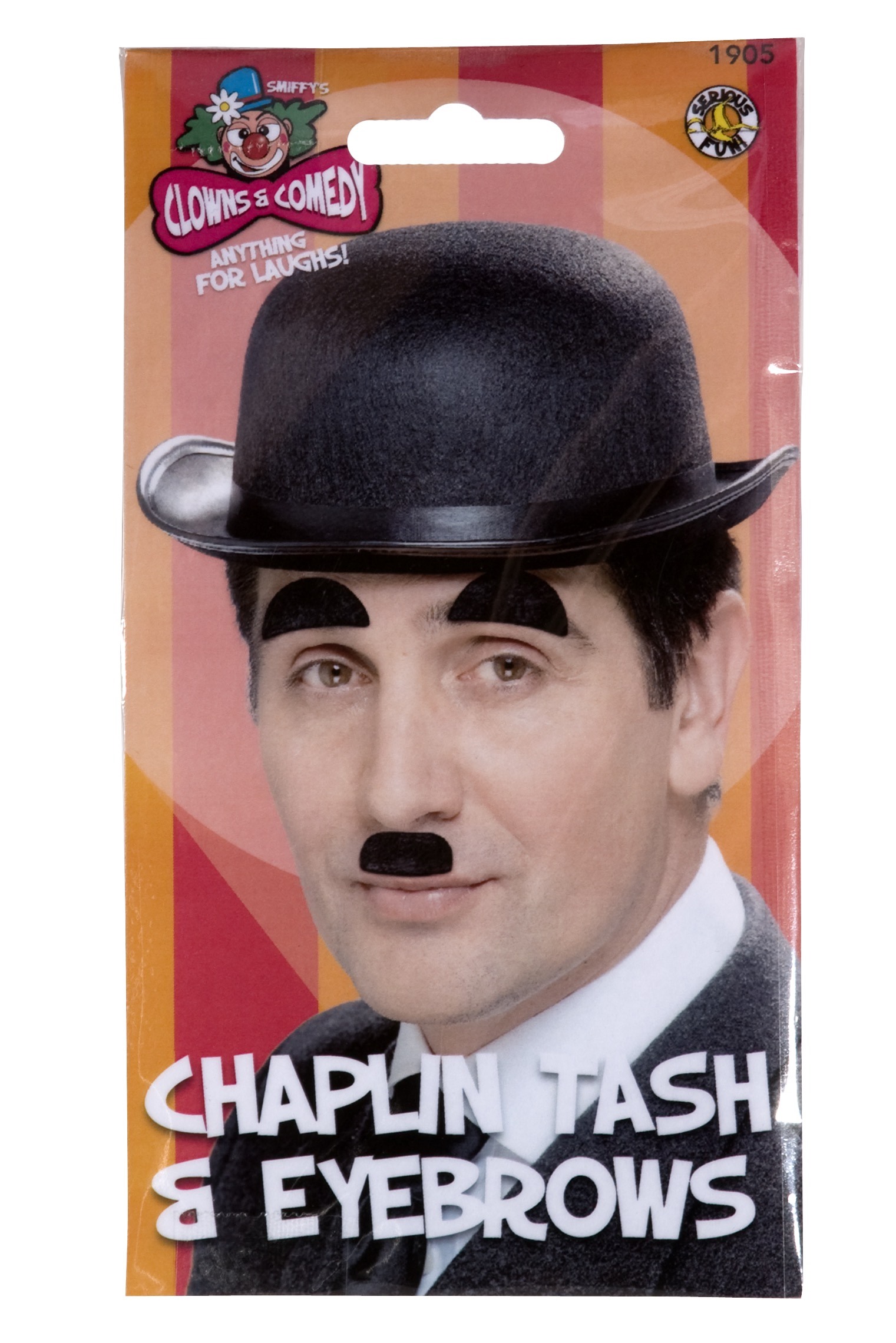Charlie Chaplin Bart schwarz mit Augenbrauen