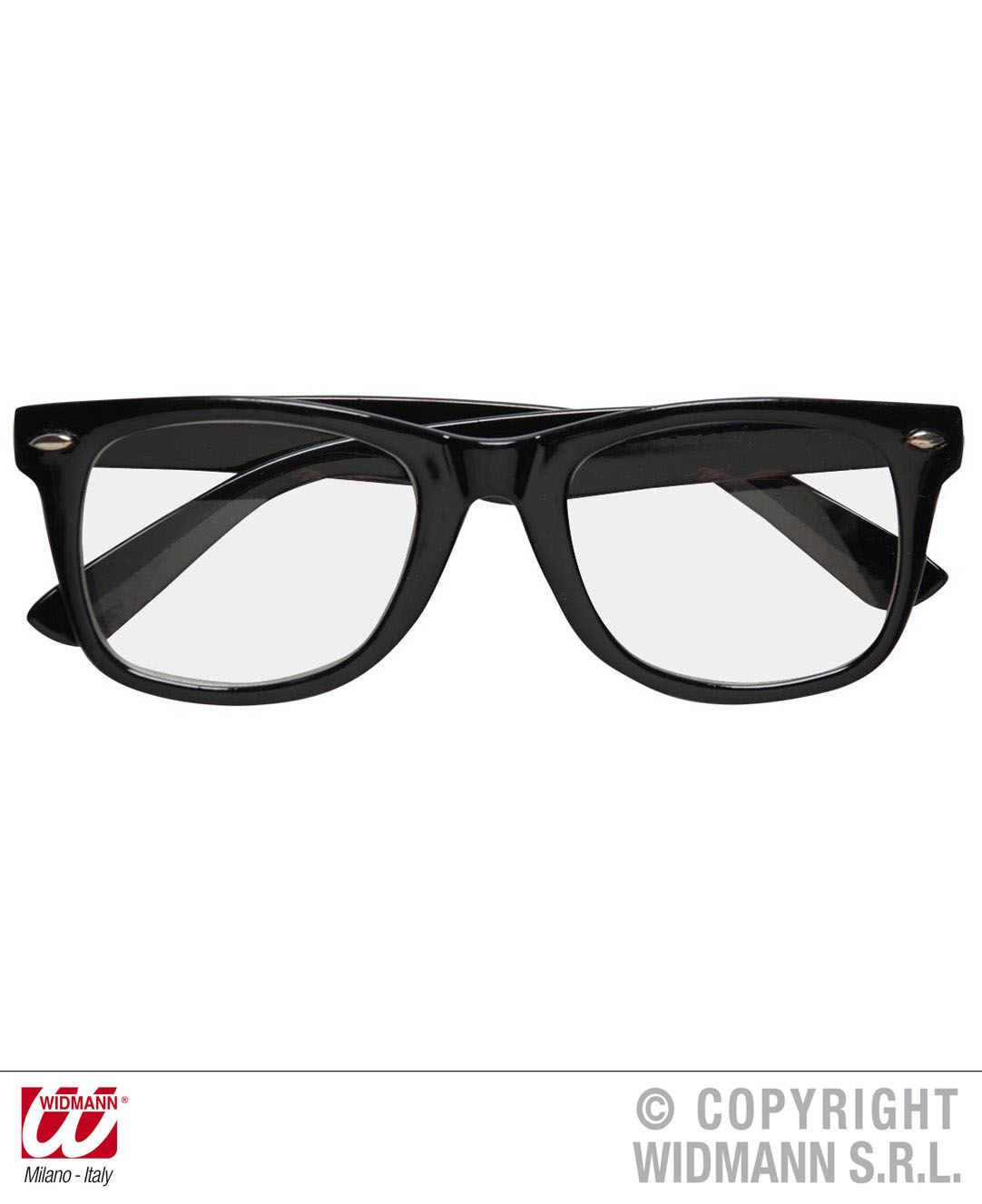 Schwarze Rahmenbrille mit Gläsern