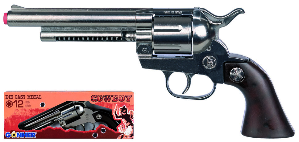 Cowboy Revolver Metall für 12 Schuss Munition