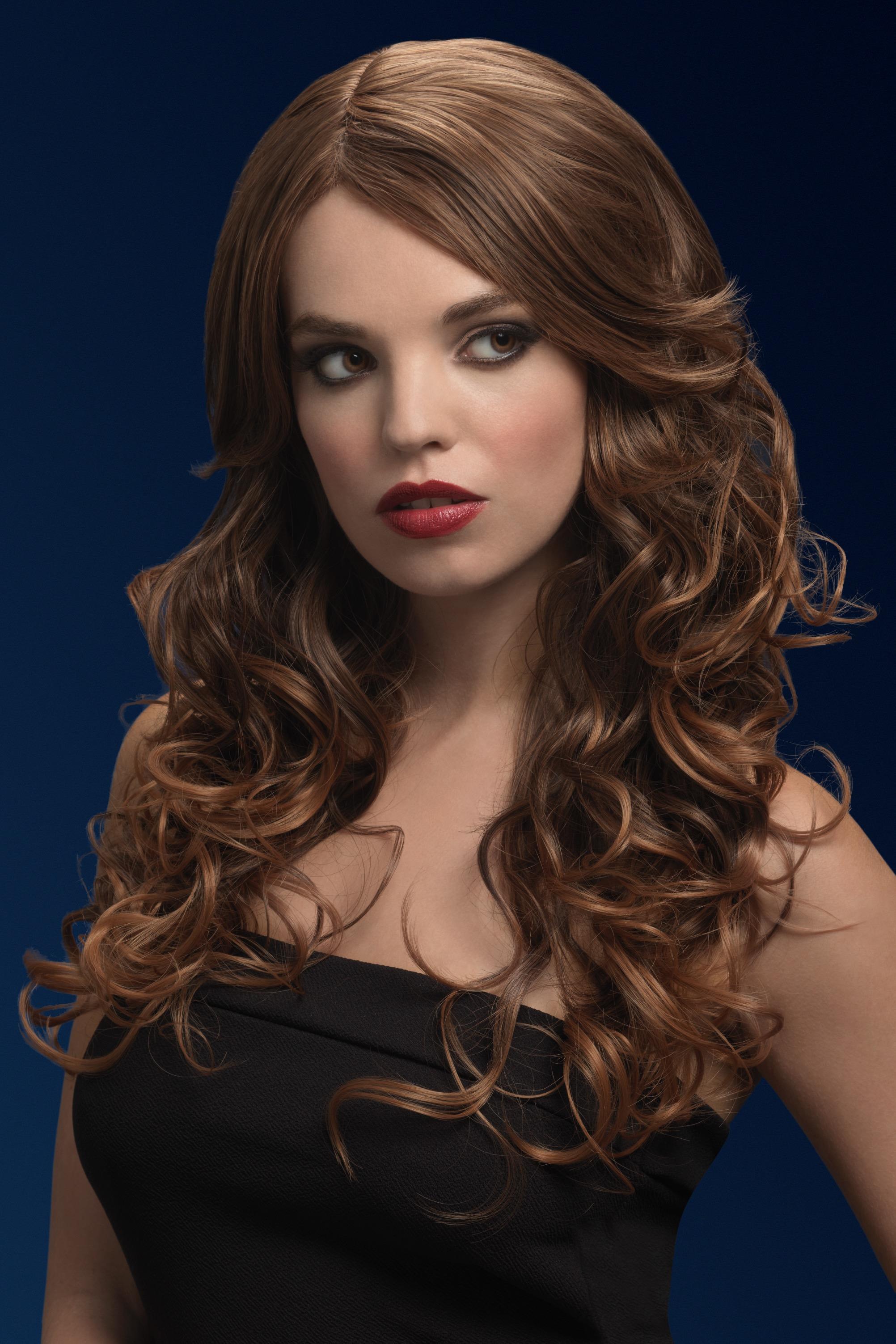 Nicole hell braune Perücke Premium Qualität