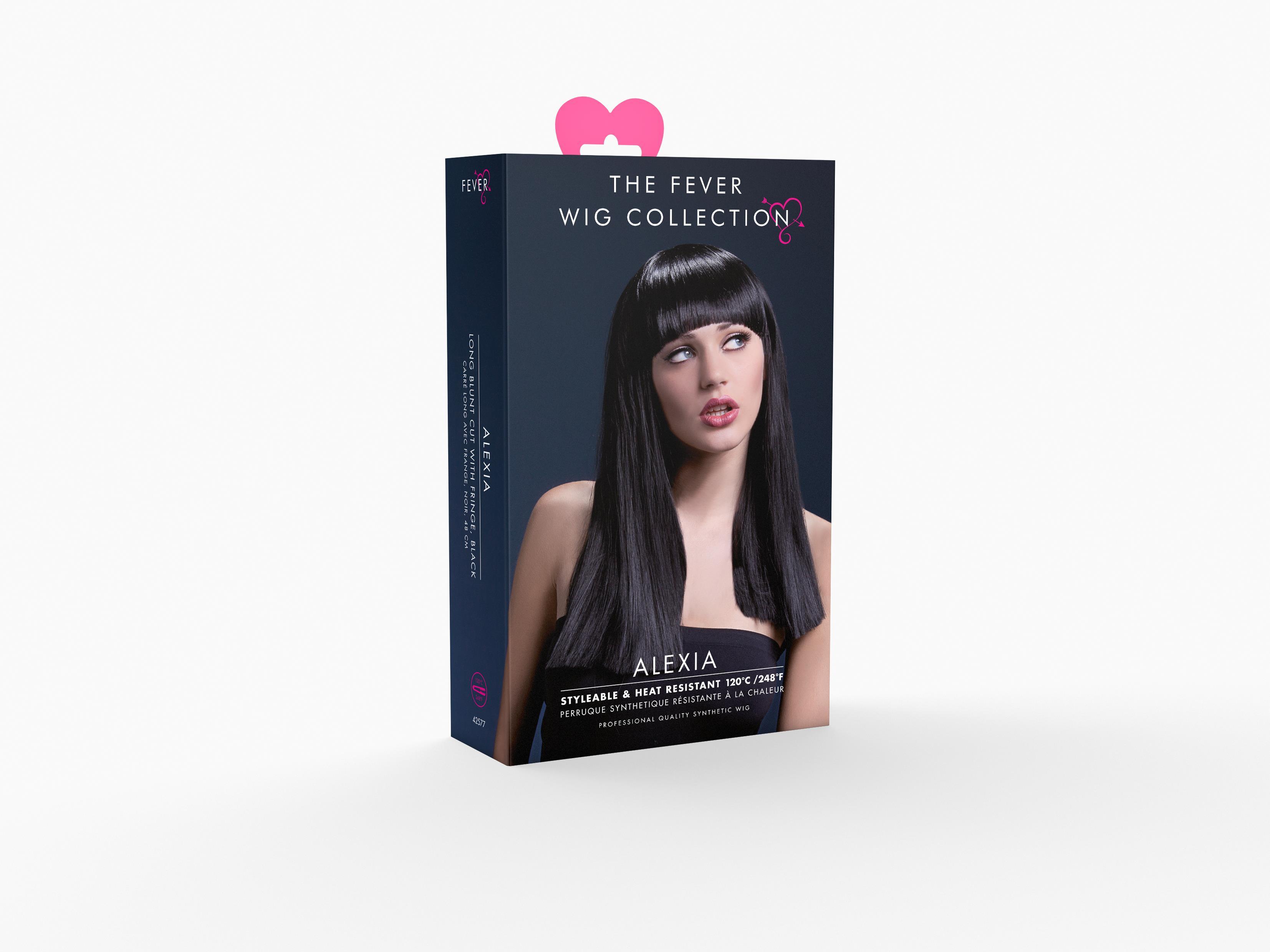 Alexia Perücke schwarz Premium Qualität