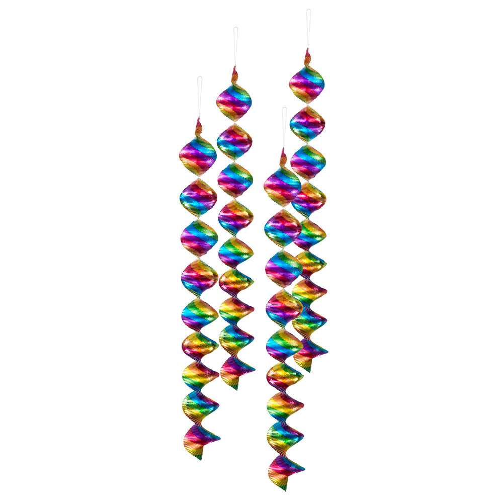 Rotorspiralen Dekoration regenbogen 4er Packung  (D:7,5cm)