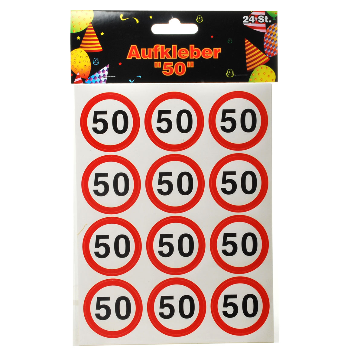Aufkleber zum 50er Geburtstag  24 Stk.