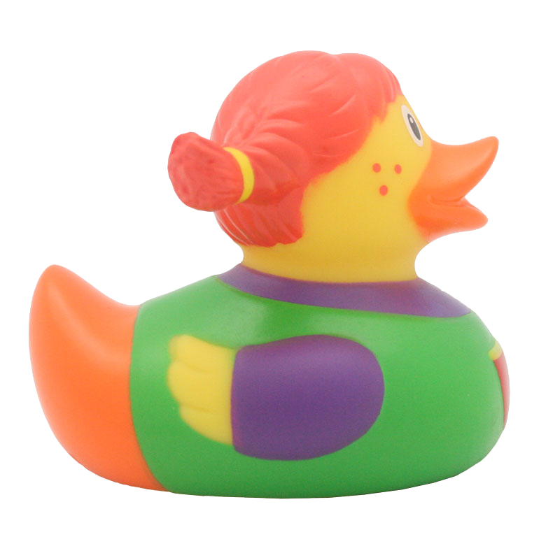 Lotti mit den orangen Zöpfen Quietschente  ca. 8,5cm