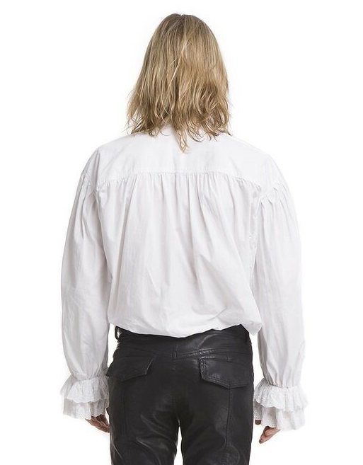 Rüschenhemd weiß M Gr.48/50   Baumwolle