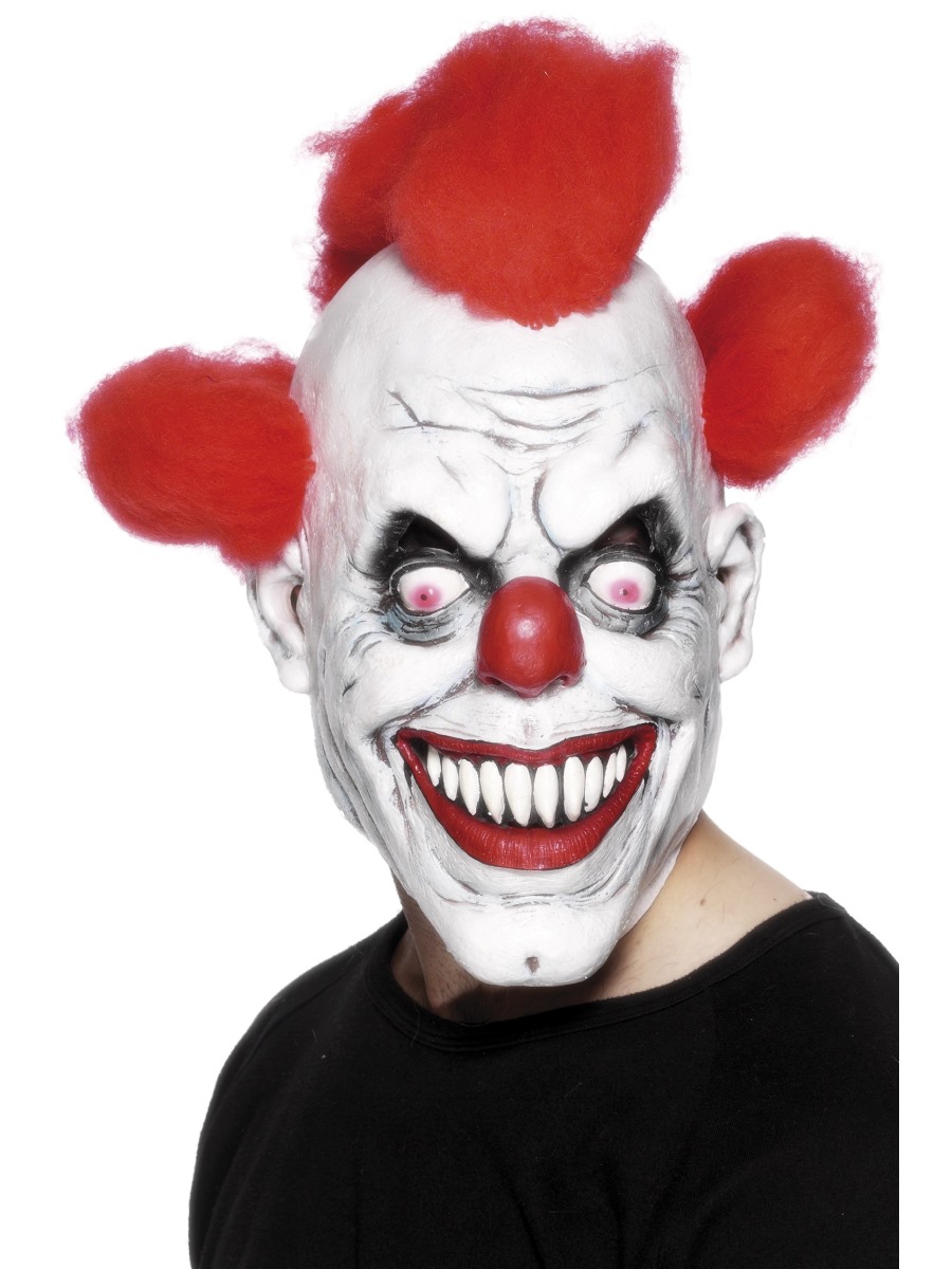Horror Clown Maske mit Haar