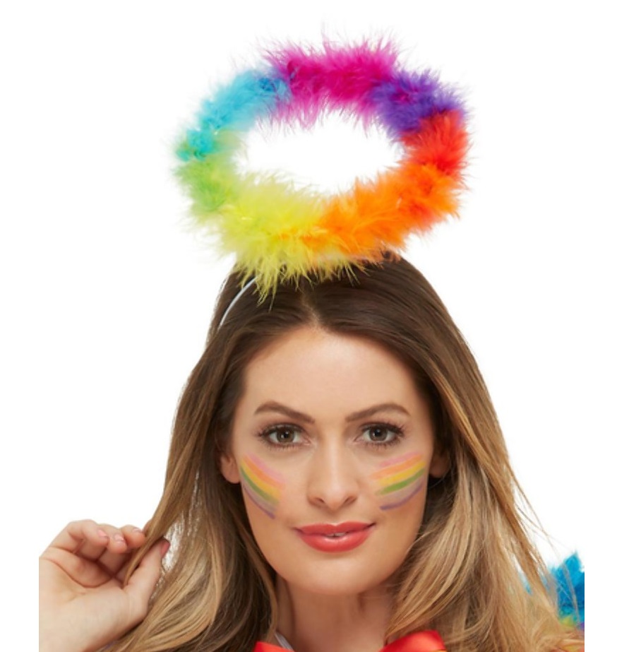 Heiligenschein in regenbogen Farben