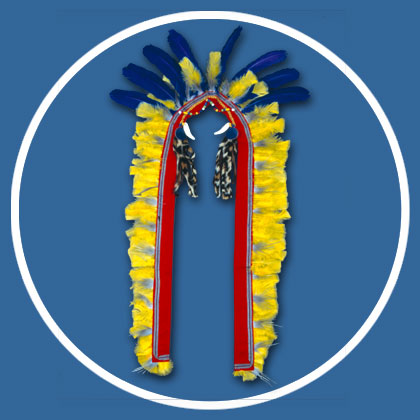 Indianer Federschmuck Häuptling lang für Erwachsene