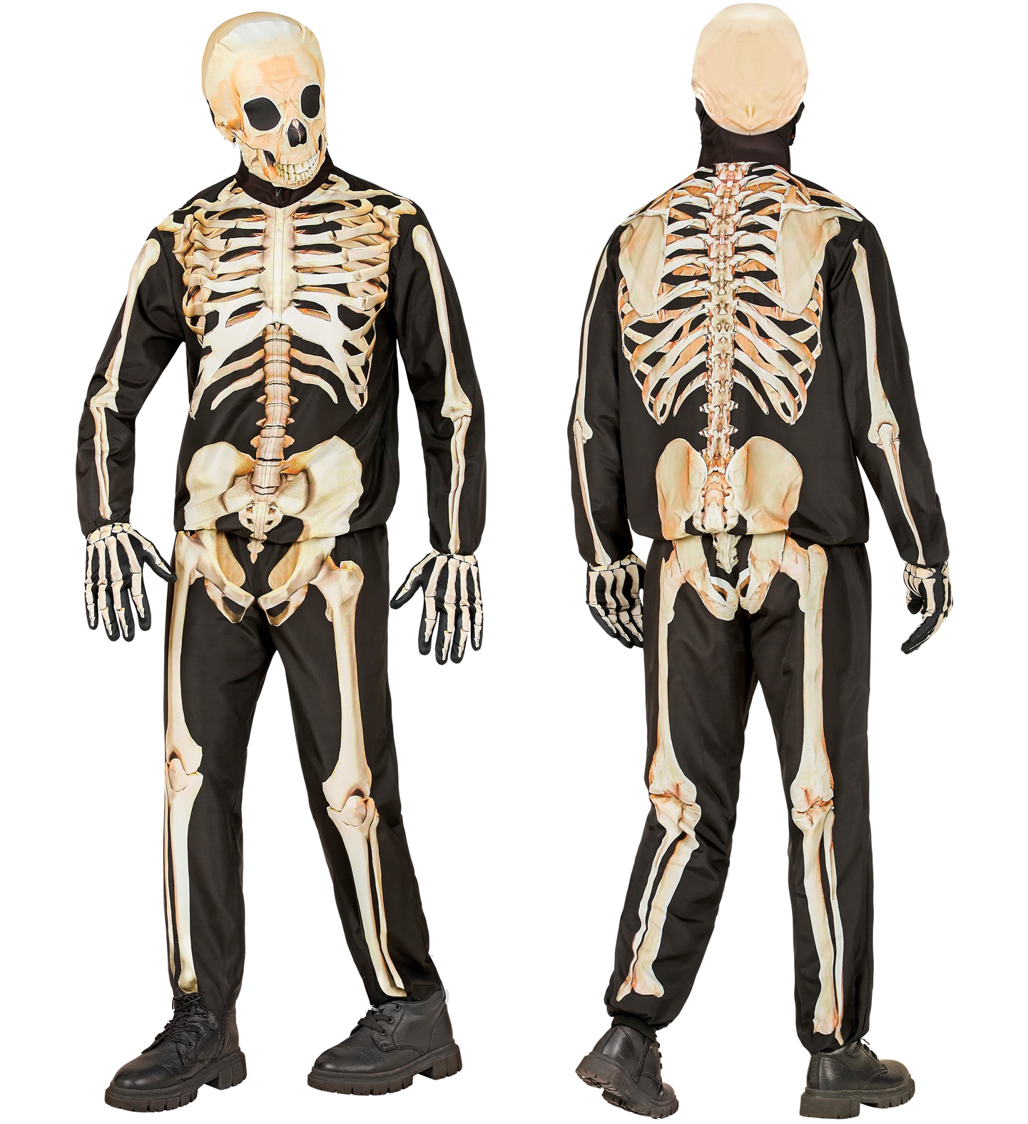Skelett Kostüm Gr.158  Oberteil,Hose,Maske,Handschuhe